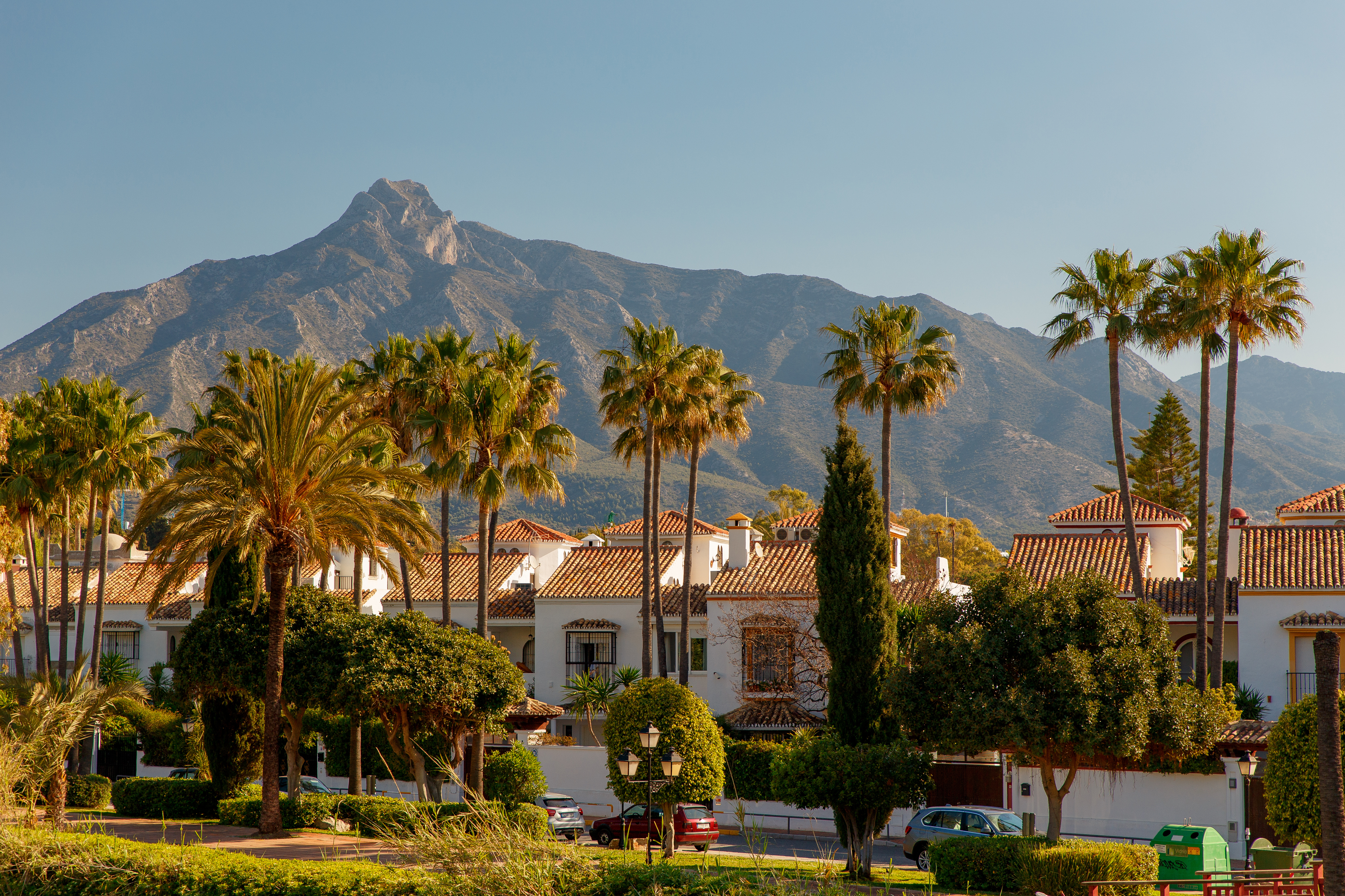 Marbella, Costa del Sol — La Concha mountain and white-washed residences.